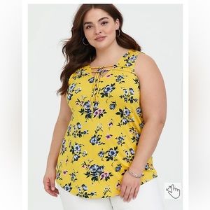 SUPER SOFT V-NECK SHIRRED TIES TANK